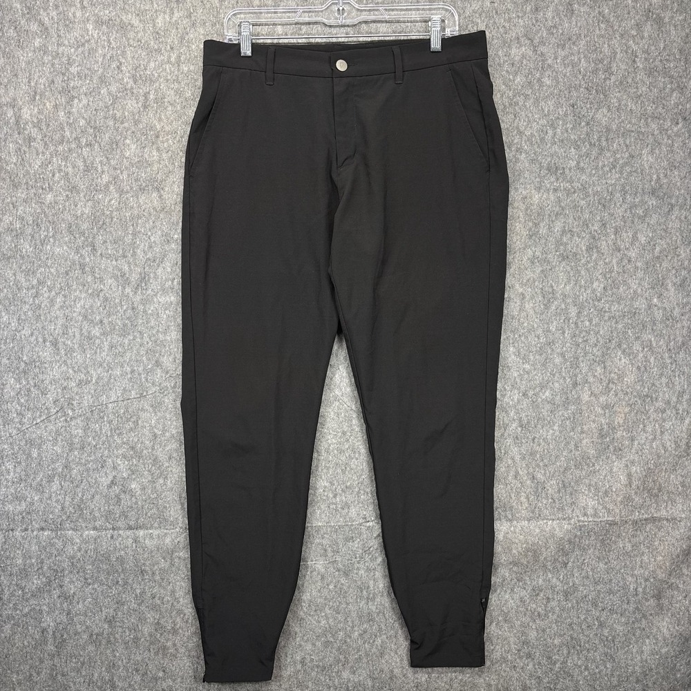 Primo Golf Joggers Pants Men's 33 x 29 Regular Black Stretch Ankle Zip